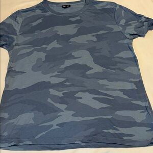Splendid Blue Camouflage Short Sleeve Tee